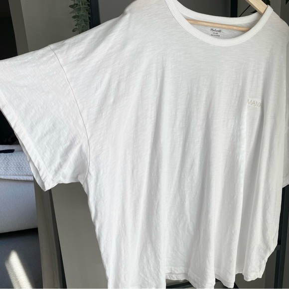 Madewell Mama Whisper Cotton Crewneck Tee Shirt - Picture 2 of 5